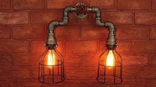 Лофт светильники из труб – особенный дизайн для неповторимых интерьеров
