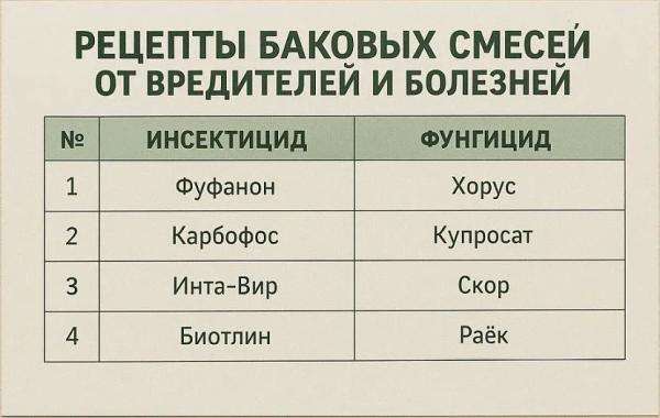 Как правильно смешивать баковые смеси для обработки сада весной