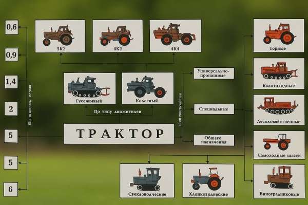 Классификация тракторов по тяговому классу