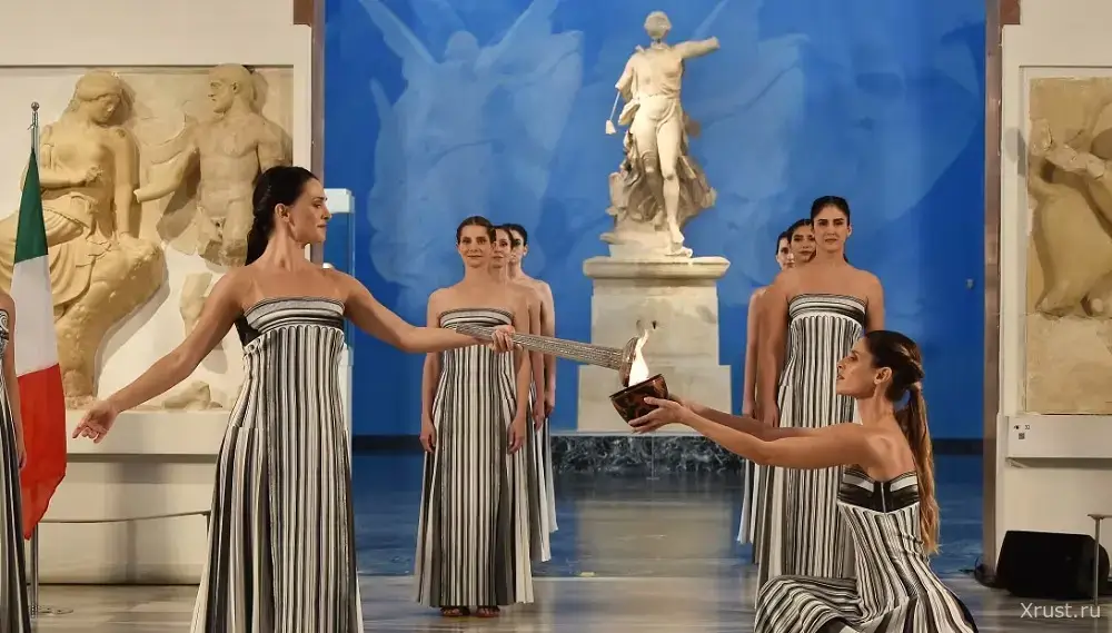 The torch of the Winter Games in Milan was lit modestly indoors The torch of the Winter Games in Milan was lit modestly indoors